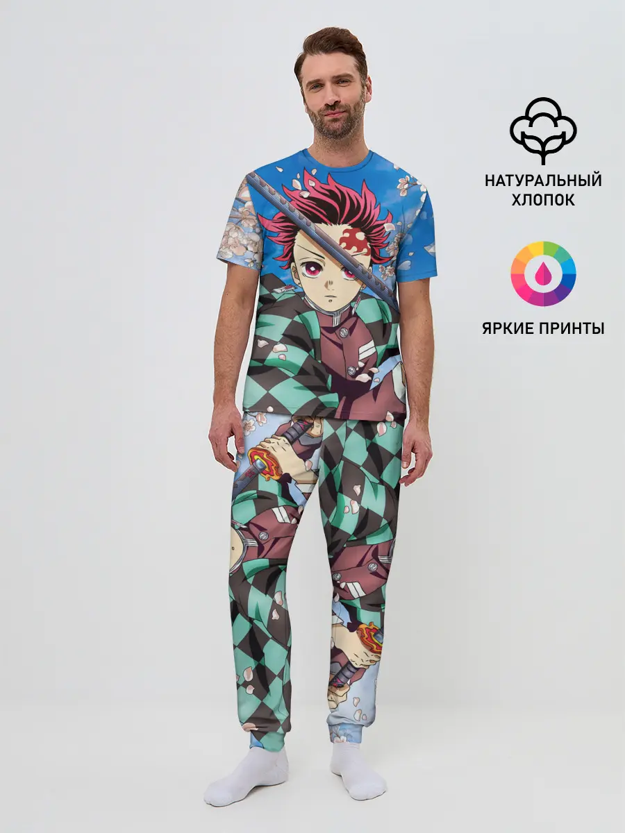 Мужская пижама с брюками / КЛИНОК РАССЕКАЮЩИЙ ДЕМОНОВ