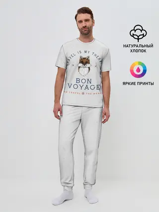 Мужская пижама с брюками / Fox traveler