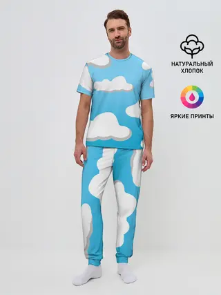 Мужская пижама с брюками / Небо