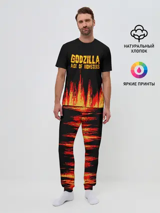 Мужская пижама с брюками / годзилла