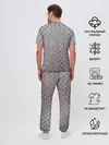 Мужская пижама с брюками / Стальной костюм