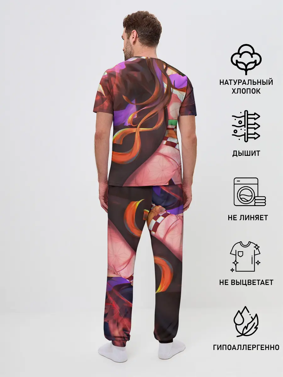 Мужская пижама с брюками / Незуко рог