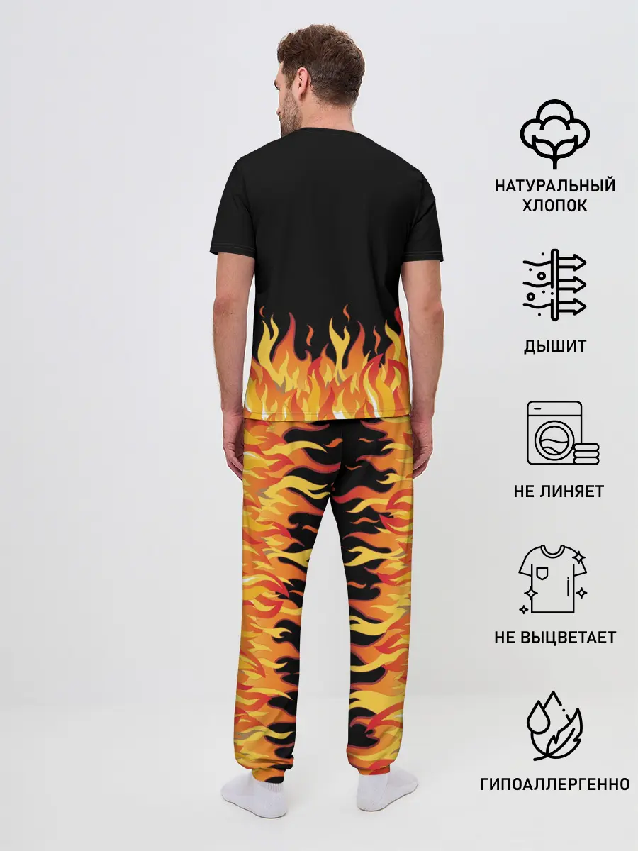 Мужская пижама с брюками / ОГОНЬ И НИЧЕГО ЛИШНЕГО