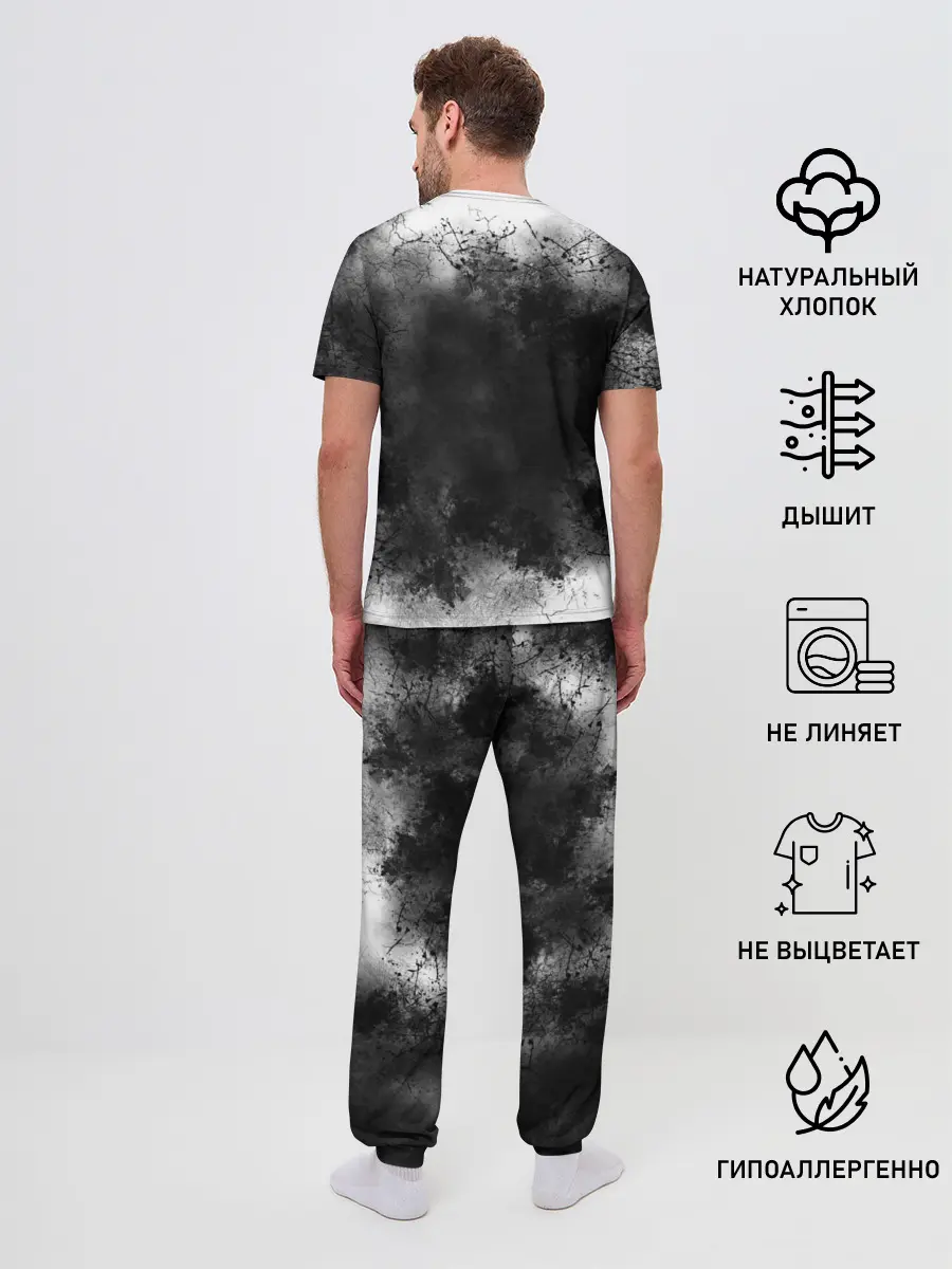 Мужская пижама с брюками / Гатс акварель