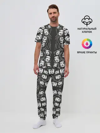 Мужская пижама с брюками / Анонимусы надбисиси линии