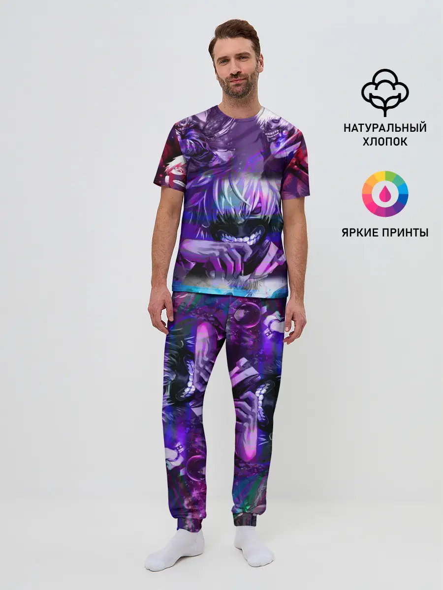 Мужская пижама с брюками / Ретро Рейв Гуль