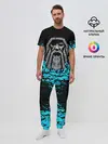 Мужская пижама с брюками / БОГ ОДИН | Узорное лицо