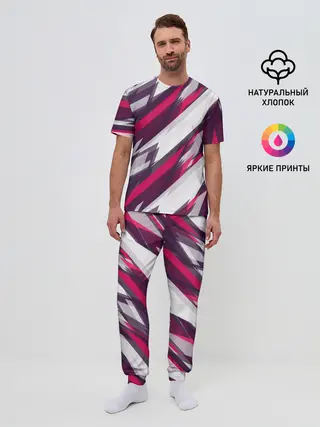 Мужская пижама с брюками / Абстракция ,,Пламя