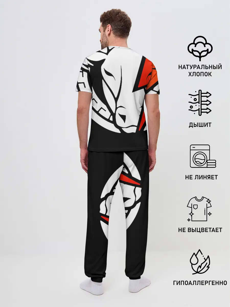 Мужская пижама с брюками / gg lightning orange