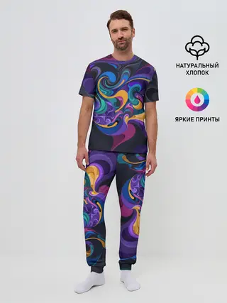 Мужская пижама с брюками / Масло