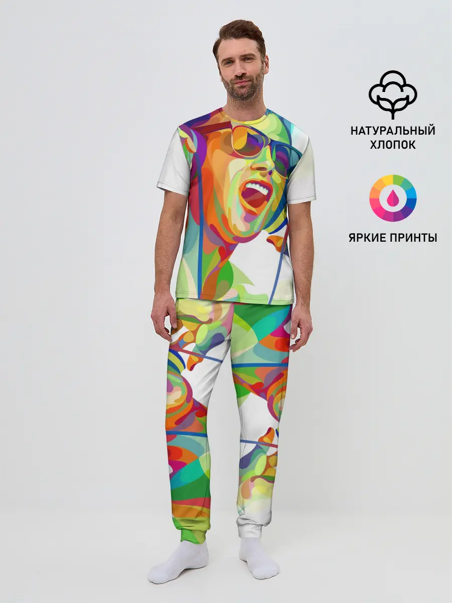 Мужская пижама с брюками / Слушаем Музыку