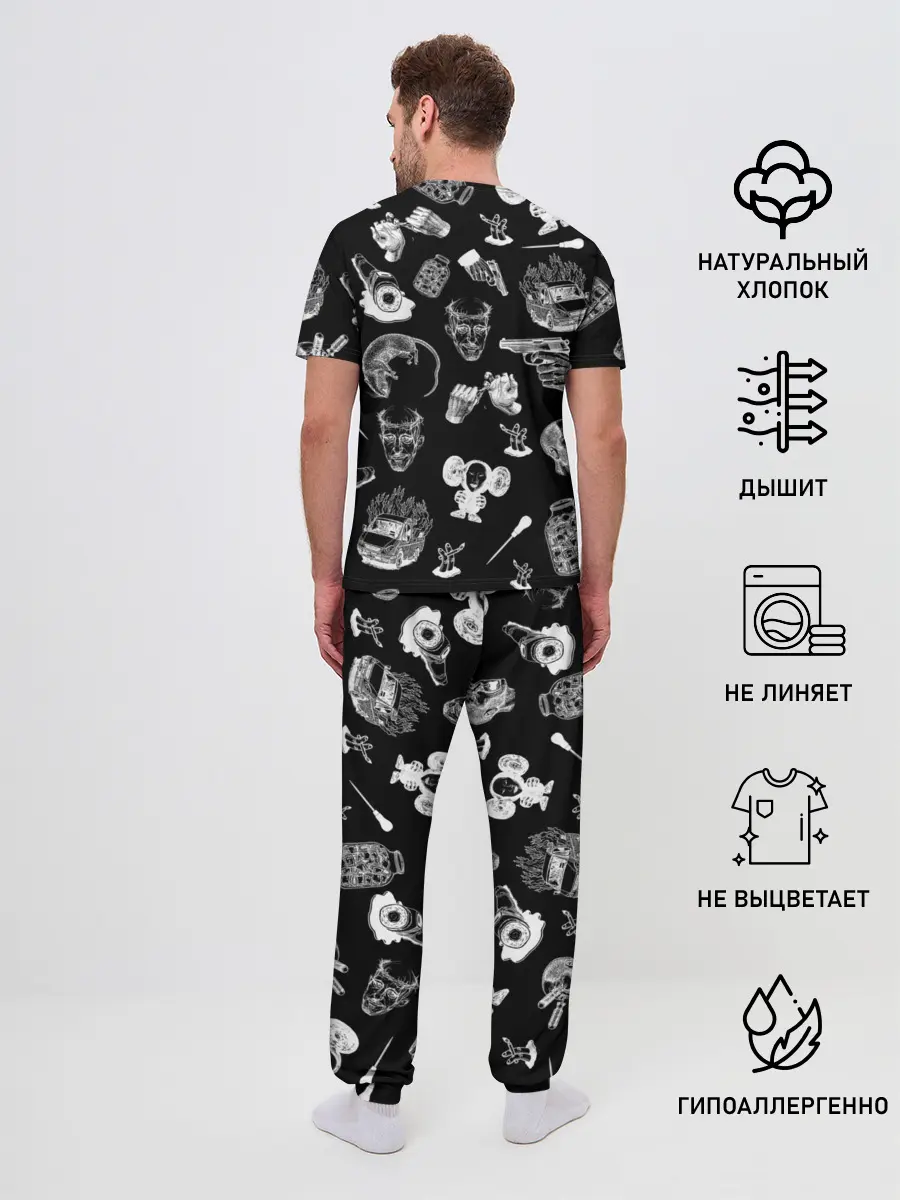 Мужская пижама с брюками / КРОВОСТОК ТАТУИРОВКИ