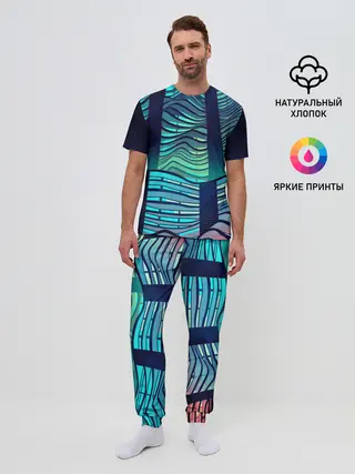 Мужская пижама с брюками / Минимализм