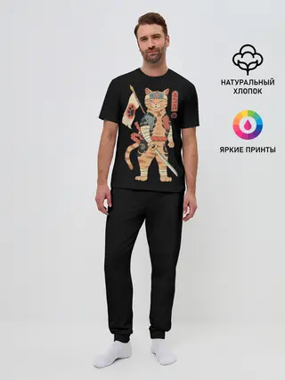 Мужская пижама с брюками / Shogun Cat