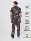Мужская пижама с брюками / Динозавр в космосе