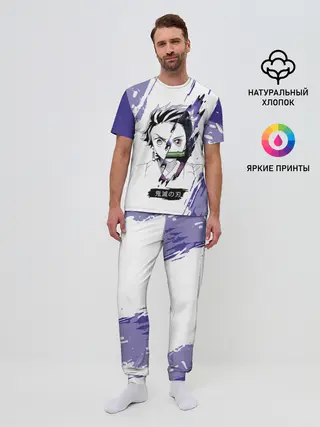 Мужская пижама с брюками / Танджиро и Незуко Камадо