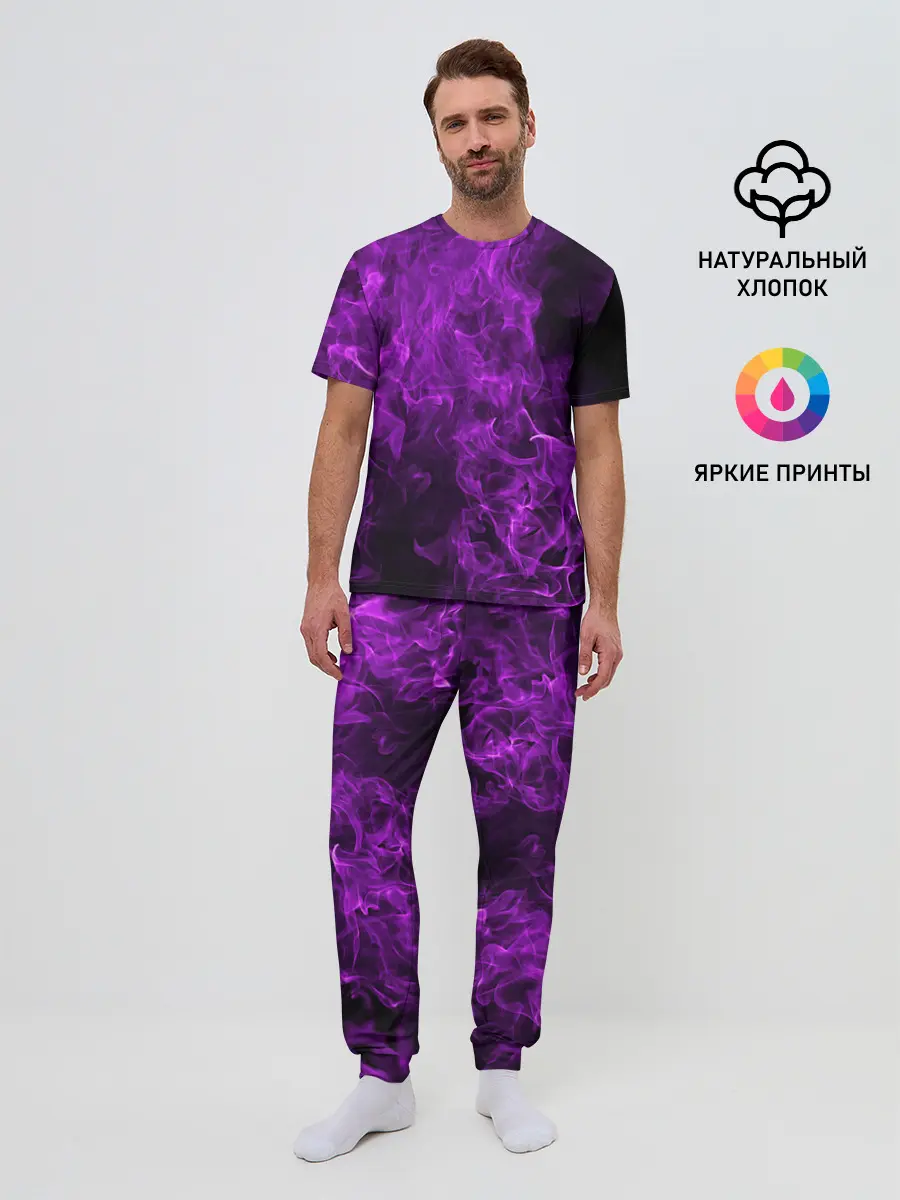 Мужская пижама с брюками / Violet Fire