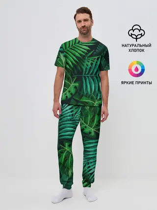 Мужская пижама с брюками / Сочные тропики