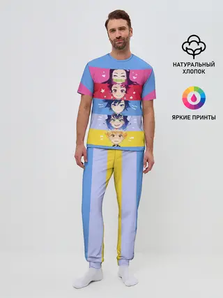 Мужская пижама с брюками / ПЕРСОНАЖИ Kimetsu no Yaiba