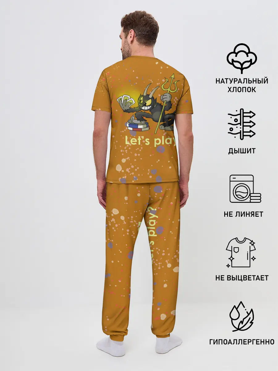 Мужская пижама с брюками / cuphead