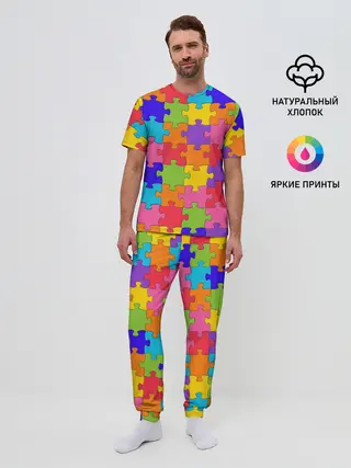 Мужская пижама с брюками / Пазлы