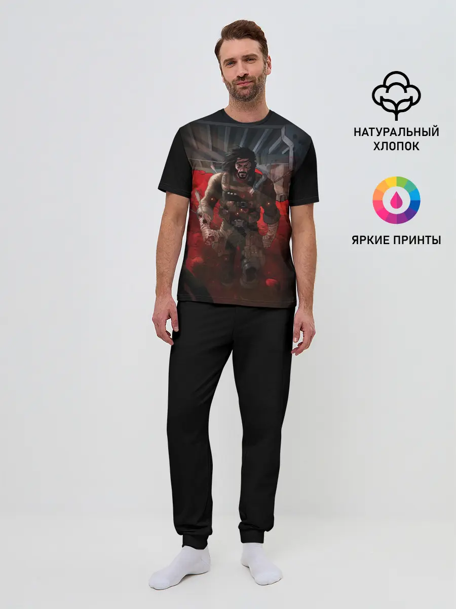 Мужская пижама с брюками / Киану Ривз - Берсерк