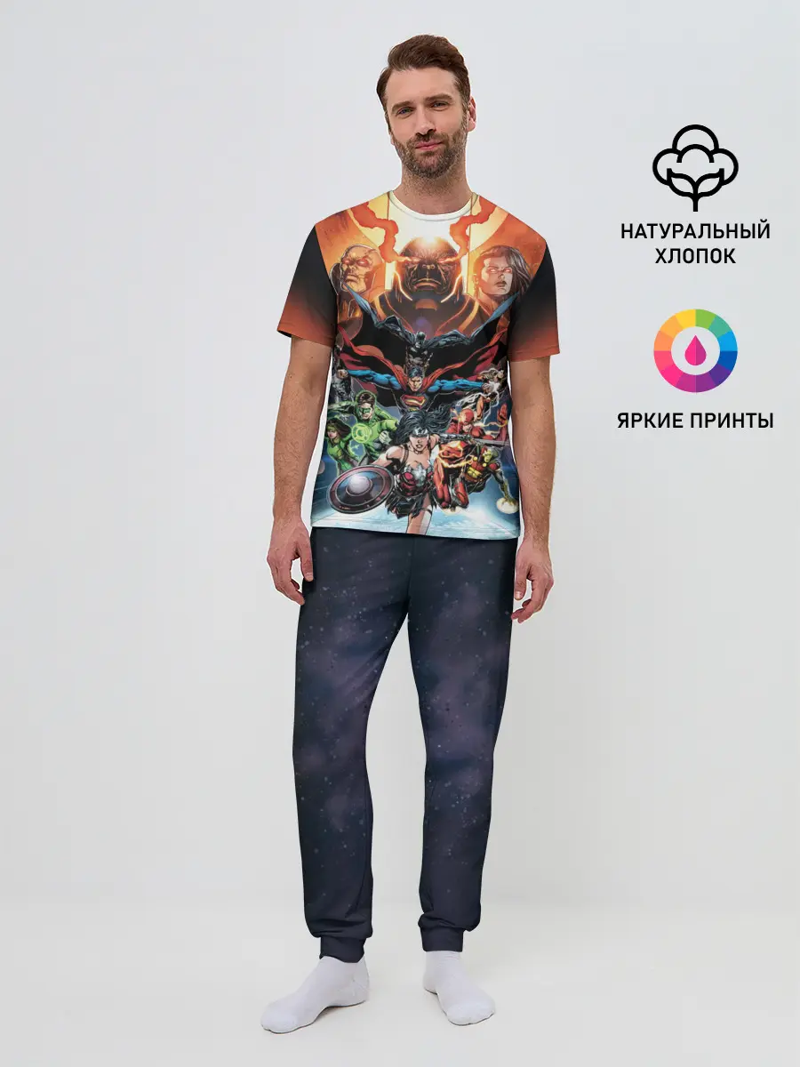 Мужская пижама с брюками / Darkseid VS Justice League