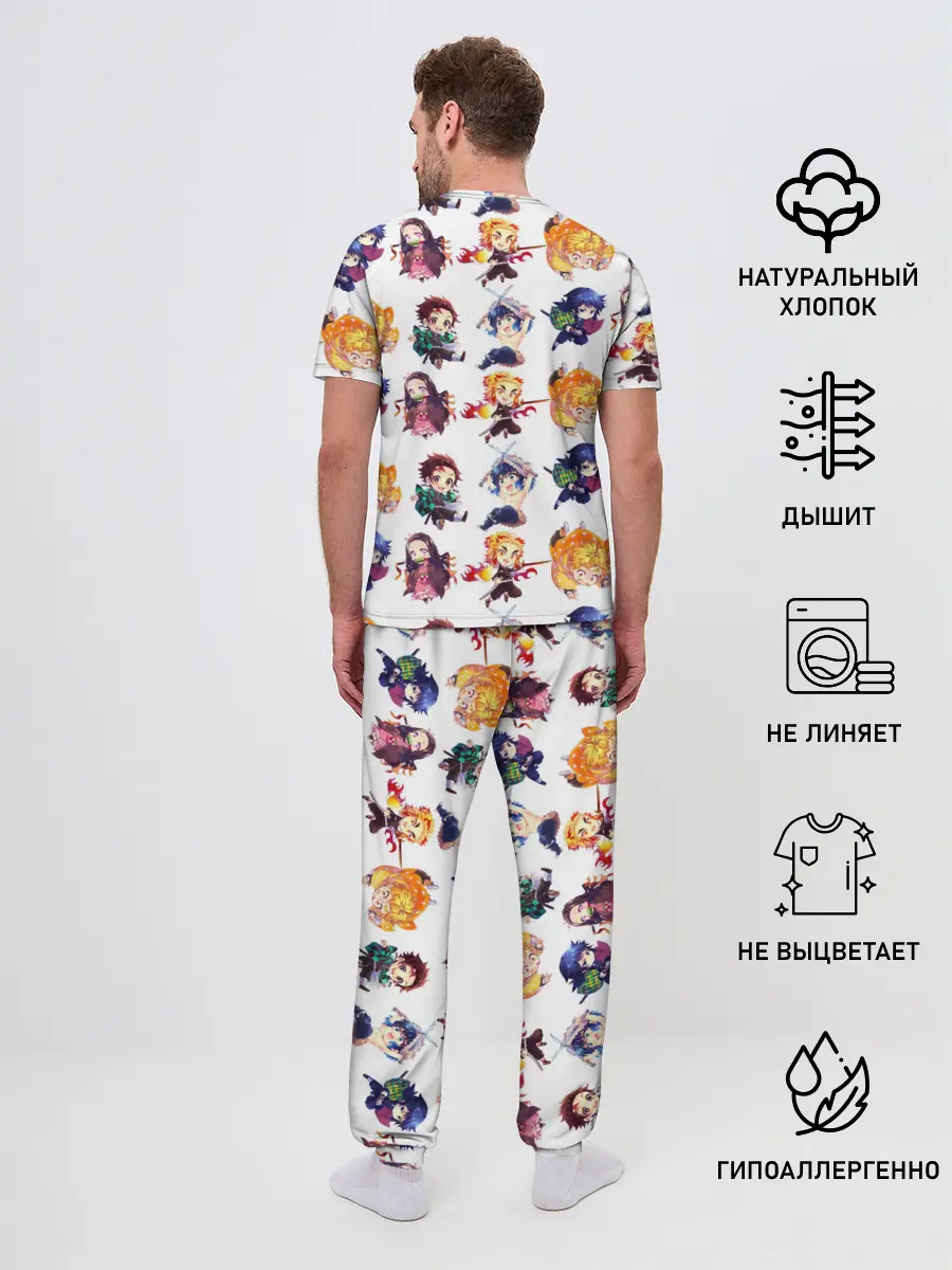 Мужская пижама с брюками / Персонажи Kimetsu no Yaiba