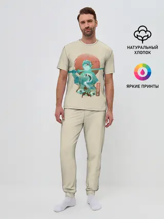 Мужская пижама с брюками / Demon Slayer. Tanjiro