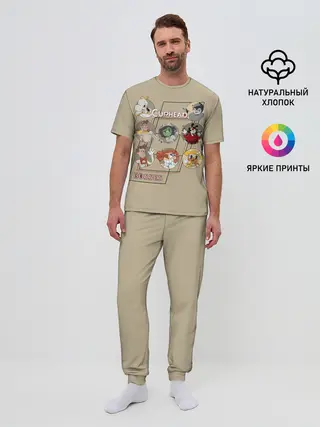 Мужская пижама с брюками / Боссы caphead