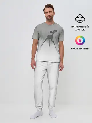 Мужская пижама с брюками / Сиренеголовый олень