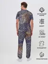 Мужская пижама с брюками / текстура японские узоры