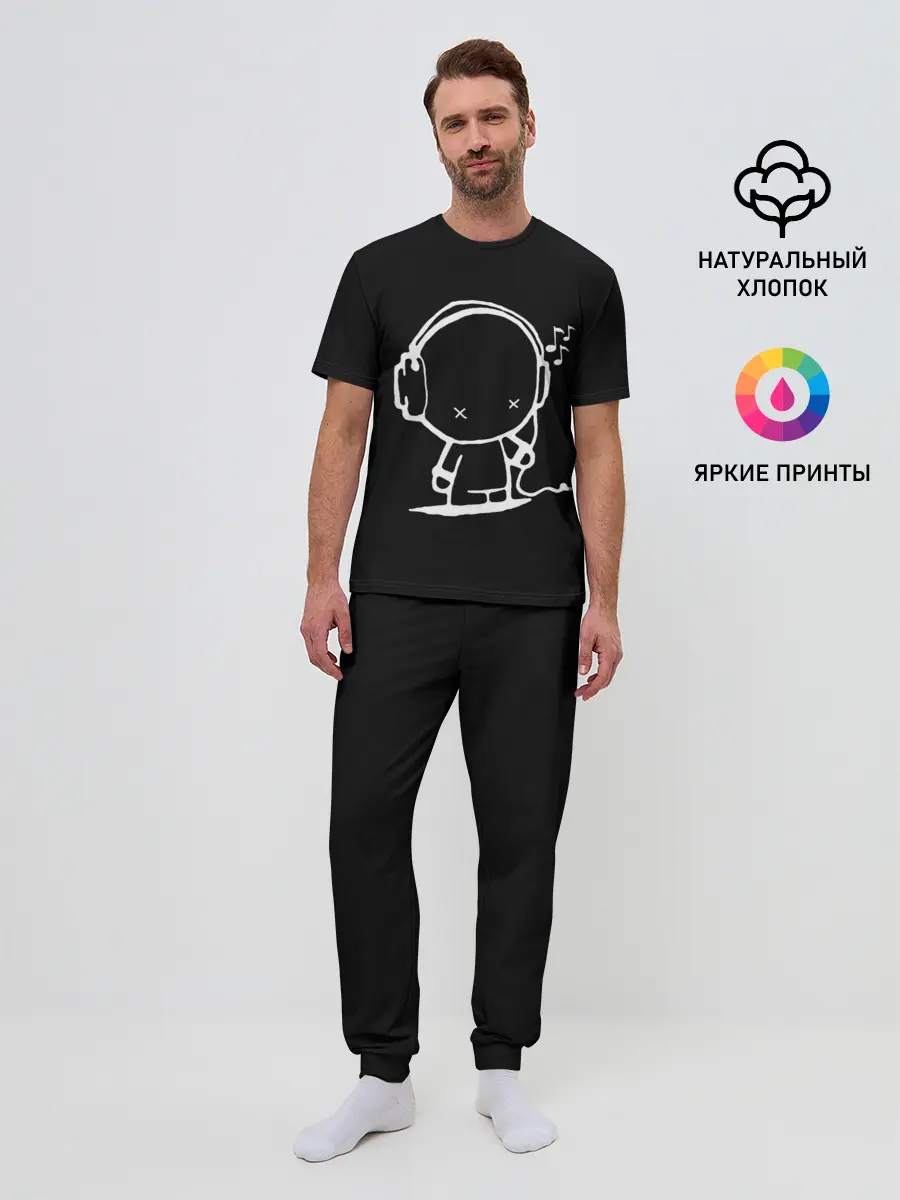 Мужская пижама с брюками / Меломан