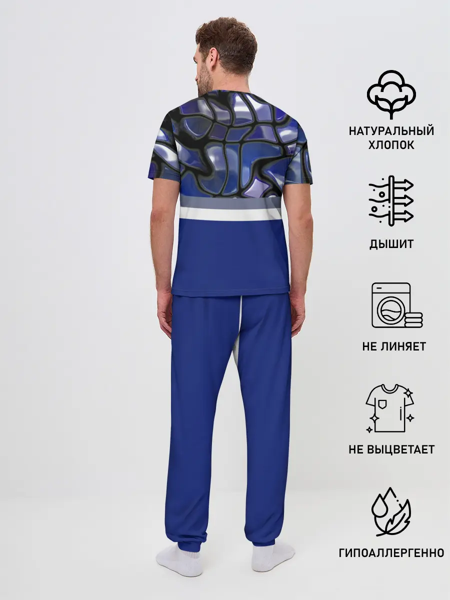 Мужская пижама с брюками / Мозаика