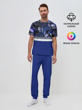 Мужская пижама с брюками / Мозаика