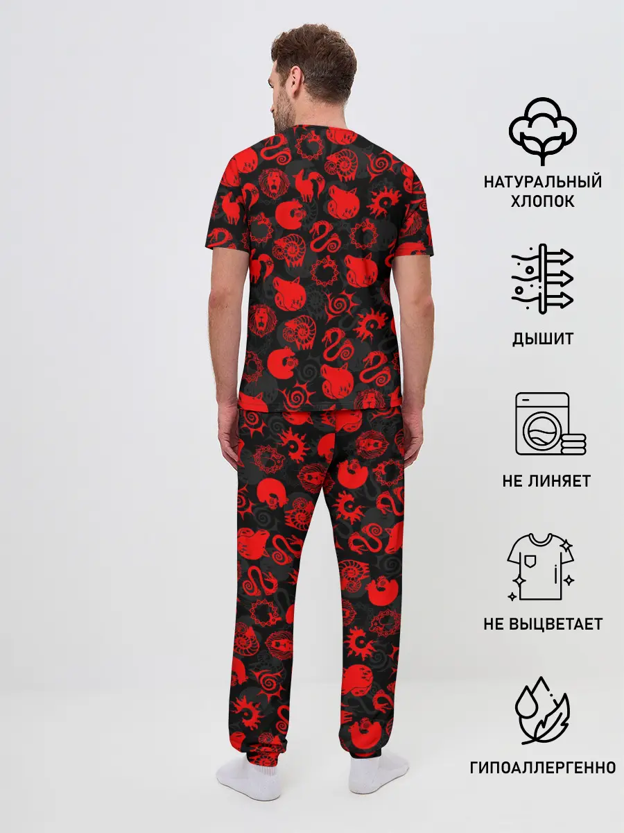 Мужская пижама с брюками / СИМВОЛЫ ГРЕХОВ 7 DEADLY SINS