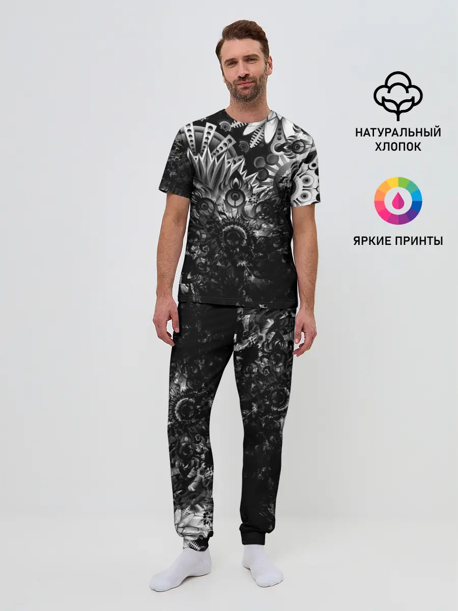 Мужская пижама с брюками / Floral Pattern