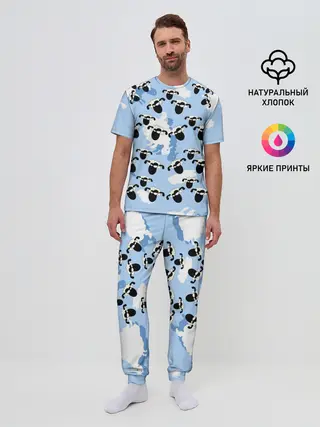 Мужская пижама с брюками / Животные