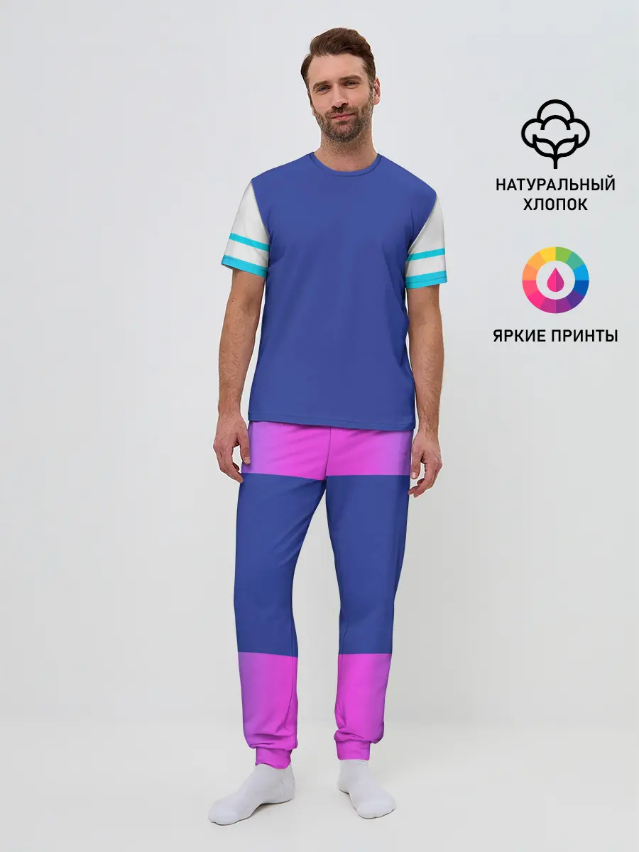 Мужская пижама с брюками / NEON GRADIENT FITNESS UNIFORM