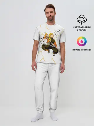 Мужская пижама с брюками / Agatsuma Zenitsu Kimetsu no Yaiba