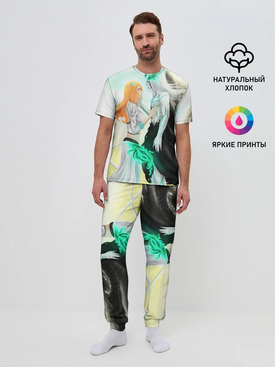 Мужская пижама с брюками / Bleach Grimmjow and Orihime