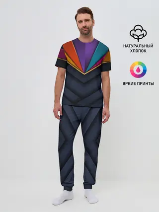 Мужская пижама с брюками / 3D luxury