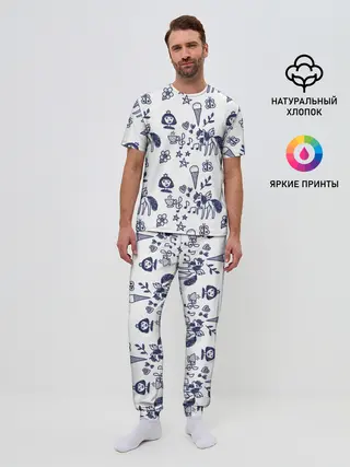 Мужская пижама с брюками / Девчачий дудл