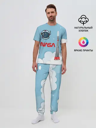 Мужская пижама с брюками / Mission NASA