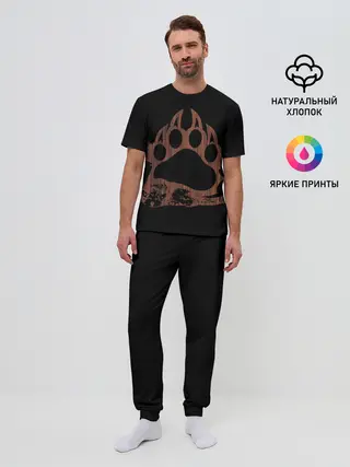 Мужская пижама с брюками / Wolf Wood Style