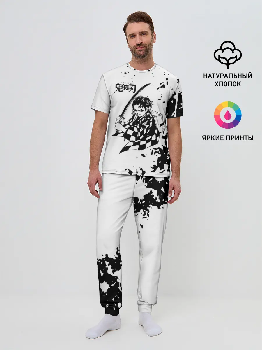 Мужская пижама с брюками / Танджиро | Клинок, рассекающий демонов