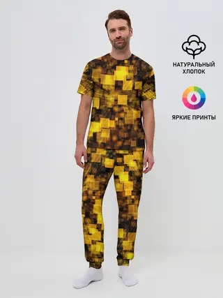 Мужская пижама с брюками / Неоновый взрыв