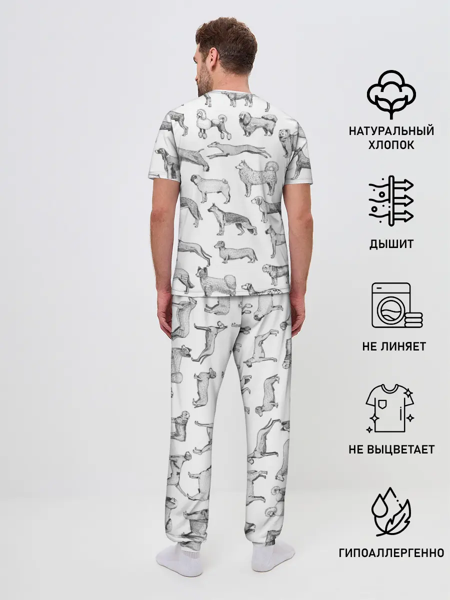 Мужская пижама с брюками / ПОРОДЫ СОБАК С ФОТОГРАФИЯМИ