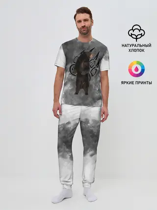 Мужская пижама с брюками / НЕ БУДИ ЛИХО / ВЕЛЕС