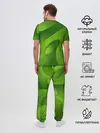 Мужская пижама с брюками / 3d Green abstract